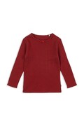 Konges Sløjd longsleeve bawełniany dziecięcy MINNIE BLOUSE GOTS kolor czerwony KS104372