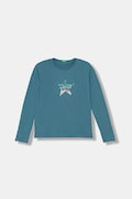 United Colors of Benetton longsleeve din bumbac pentru copii culoarea verde, 3ATNC10RG