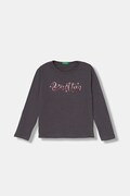United Colors of Benetton longsleeve bawełniany dziecięcy kolor szary 3ATNC10RG