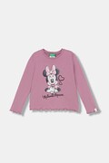 United Colors of Benetton longsleeve bawełniany dziecięcy kolor różowy 3ATNG10L2