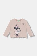 United Colors of Benetton longsleeve bawełniany dziecięcy kolor różowy 3ATNG10L2