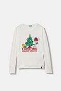 United Colors of Benetton longsleeve bawełniany dziecięcy kolor biały 3ATNC10RJ