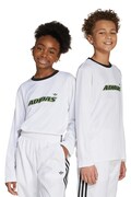 adidas Originals maglietta a maniche lunghe per bambini colore bianco JV8662