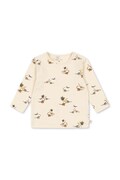 Konges Sløjd longsleeve niemowlęcy BASIC BLOUSE GOTS kolor beżowy wzorzysty KS103701