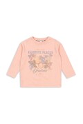 Konges Sløjd longsleeve dziecięcy z bawełną ERA LS TEE OCS kolor pomarańczowy z nadrukiem KS103805