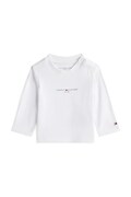 Tommy Hilfiger longsleeve z bawełną niemowlęcy kolor biały z nadrukiem KN0KN02058