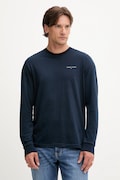 Bombažna majica z dolgimi rokavi Tommy Jeans mornarsko modra barva, DM0DM21594