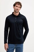 Karl Lagerfeld longsleeve bawełniany kolor granatowy gładki 554200.745002
