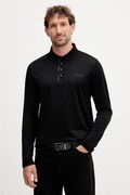 Karl Lagerfeld longsleeve bawełniany kolor czarny gładki 554200.745002