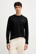 Karl Lagerfeld longsleeve din bumbac culoarea negru, cu imprimeu, 554200.755001