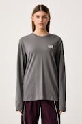 EA7 Emporio Armani longsleeve pentru bărbați cu bumbac gri PJVQZ.8NPT28