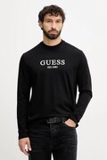 Guess longsleeve bawełniany kolor czarny z aplikacją M5BI0S K8FQ4