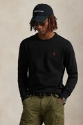 Βαμβακερή μπλούζα με μακριά μανίκια Polo Ralph Lauren χρώμα: μαύρο, 710970697