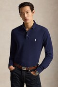 Polo Ralph Lauren tričko s dlhým rukávom pánske bavlnené s elastanom tmavomodré 710955081