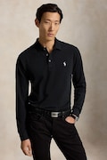 Polo Ralph Lauren longsleeve męski bawełniany z elastanem czarny 710955081