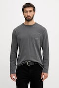 Pepe Jeans longsleeve bawełniany kolor szary gładki PM5010100