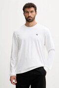 Calvin Klein Jeans longsleeve din bumbac culoarea alb, uni, LV04RD247G