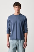 Calvin Klein Jeans longsleeve męski bawełniany niebieski LV04RD247G