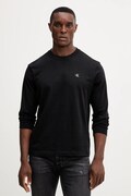 Calvin Klein Jeans longsleeve din bumbac culoarea negru, uni, LV04RD247G