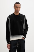 Пуловер Filling Pieces Knit Shirt Rugby мъжки в черно 422571500243