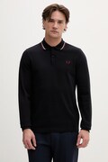 Fred Perry longsleeve bawełniany kolor granatowy gładki M3636