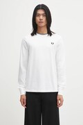 Памучна тениска Fred Perry в бяло с изчистен дизайн M9602