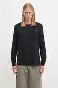 Памучна тениска Fred Perry в черно с изчистен дизайн M9602