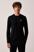 Aeronautica Militare longsleeve męski bawełniany czarny TS2390UJ00372