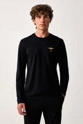 Aeronautica Militare longsleeve męski bawełniany czarny TS2390UJ00372