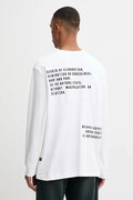 G-Star longsleeve bawełniany kolor biały z nadrukiem D26835.D976