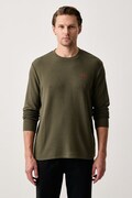 HUGO longsleeve lounge pentru bărbați cu bumbac Austin LS Shirt verde 50532022