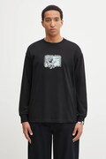 AAPE longsleeve bawełniany Theme Main kolor czarny z nadrukiem AAPLTM1752XXP