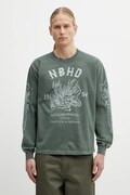 NEIGHBORHOOD longsleeve bawełniany NH . TEE LS-14 kolor zielony wzorzysty 252PCNH.LT14
