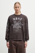 NEIGHBORHOOD longsleeve bawełniany NH . TEE LS-14 kolor brązowy wzorzysty 252PCNH.LT14