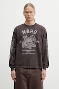 NEIGHBORHOOD longsleeve bawełniany NH . TEE LS-14 kolor brązowy wzorzysty 252PCNH.LT14