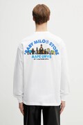AAPE longsleeve bawełniany kolor biały z nadrukiem AAPLTM9797XXP