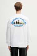 AAPE longsleeve bawełniany kolor biały z nadrukiem AAPLTM9797XXP