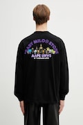AAPE longsleeve bawełniany kolor czarny z nadrukiem AAPLTM9797XXP