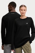 Mammut longsleeve Waffle culoarea negru, uni, 1016.01830