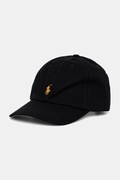 Bombažna bejzbolska kapa Polo Ralph Lauren črna barva, 323785653075
