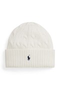 Otroška bombažna kapa Polo Ralph Lauren bež barva, 323980663009