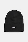 Дитяча шапка Levi's LAN TONAL EMBROIDERED BEANIE колір чорний 9A8707