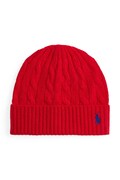 Volnena kapa Polo Ralph Lauren rdeča barva, 455981442