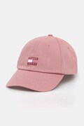 Tommy Jeans czapka z daszkiem bawełniana kolor różowy AW0AW17580
