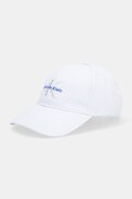 Calvin Klein czapka z daszkiem bawełniana kolor niebieski z aplikacją LV04K5026G