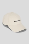 Бавовняна бейсболка Karl Lagerfeld колір бежевий з аплікацією A3W33023