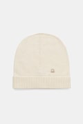 United Colors of Benetton czapka z dodatkiem wełny kolor beżowy 122HDA013