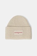 Tommy Jeans czapka z dodatkiem wełny kolor beżowy AW0AW17984