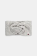 Tommy Hilfiger opaska na głowę z dodatkiem wełny kolor szary AW0AW17778