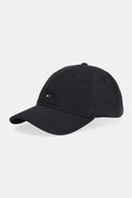 Tommy Hilfiger czapka z daszkiem bawełniana kolor czarny AW0AW17781